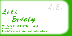 lili erdely business card